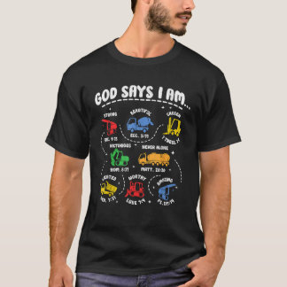God zegt dat ik een bouwbijbelvers ben, vrachtwage t-shirt