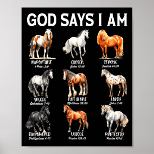 God Zegt Dat Ik Een Paard Ben Christelijk Meisje T Poster