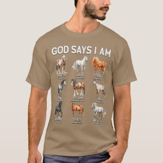 God Zegt Dat Ik Een Paard Ben Christelijk Meisje T T-shirt