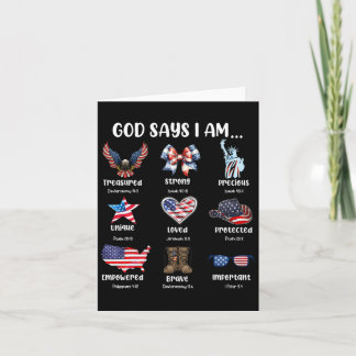 God zegt dat ik op 4 juli Christelijk Patriottisch Kaart