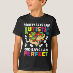 God Zegt Dat Ik Perfect Ben - Autistisch Puzzel Au T-shirt