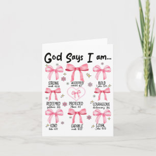 God Zegt Dat Ik Roze Coquette Christelijke Jezus G Kaart