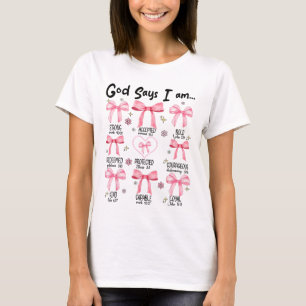 God Zegt Dat Ik Roze Coquette Christelijke Jezus G T-shirt