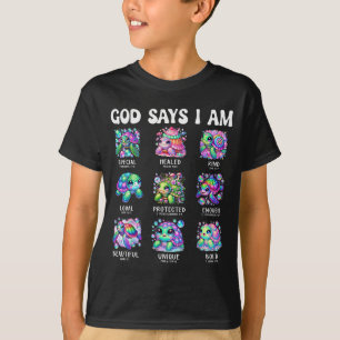 God Zegt Dat Ik Schattig Zeeschildpad Bijbeltekst T-shirt