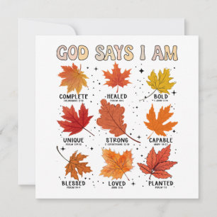 God zegt dat ik val herfst oogst vallend blad Hal Kaart