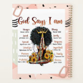 God zegt dat ik zwarte Christelijke vrouwen ben Planner (Achterkant)