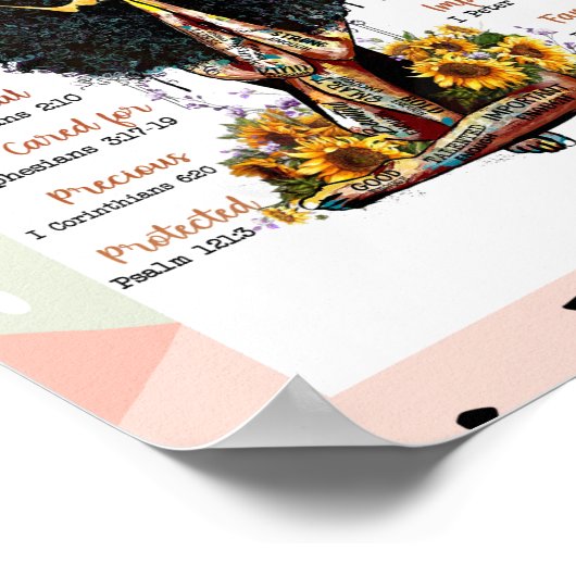 God zegt dat ik zwarte Christelijke vrouwen ben Poster (Hoek)