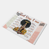 God zegt dat ik zwarte Christelijke vrouwen ben Si Deurmat (Schuin)