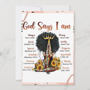 God zegt dat ik zwarte Christelijke vrouwen ben Si Kaart