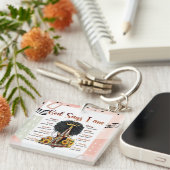 God zegt dat ik zwarte Christelijke vrouwen ben Sleutelhanger (Voorkant Rechts)