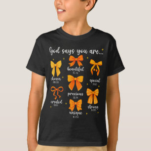 God Zegt Dat Je Christelijke Bijbel Coquette Boog  T-shirt