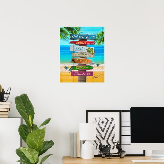 God zegt dat je Turtle bent Poster (Thuiskantoor)