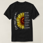 God zegt dat je zonnebloemen Christelijke Bijbelve T-shirt (Design voorkant)