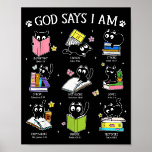 God Zegt Ik Ben Kat Boek Liefhebber Christelijk Sc Poster