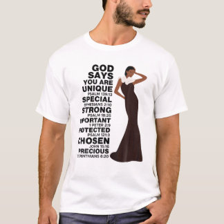 God zegt Melanin Girl International Women Day Girl T-shirt