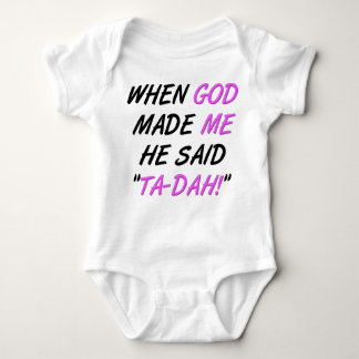 God zei Tadah Funny Romper Creeper Bodysuit