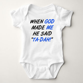 God Zei Tadah Grappig Romper Creeper Bodysuit