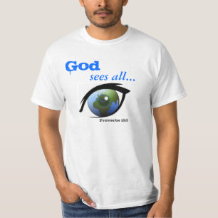 God ziet alle Bijbelprijsopgave Aanpassen T-shirt