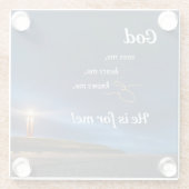 God ziet mij - Onderzetters (Achterkant)