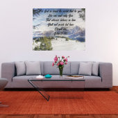 God zij dank de werelddrukke schilderdruk canvas afdruk