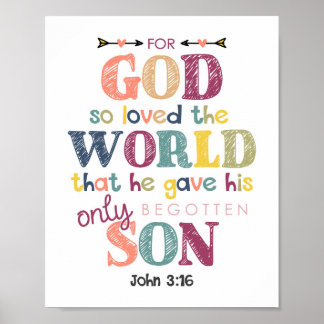 God zij dank is het Kinder Christelijke Poster van