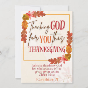 God zij dank voor het Wenskaart van Thanksgiving Feestdagenkaart