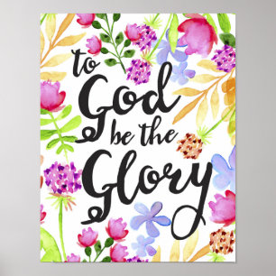God zij de Glory Art Print met een ventilatorgrens