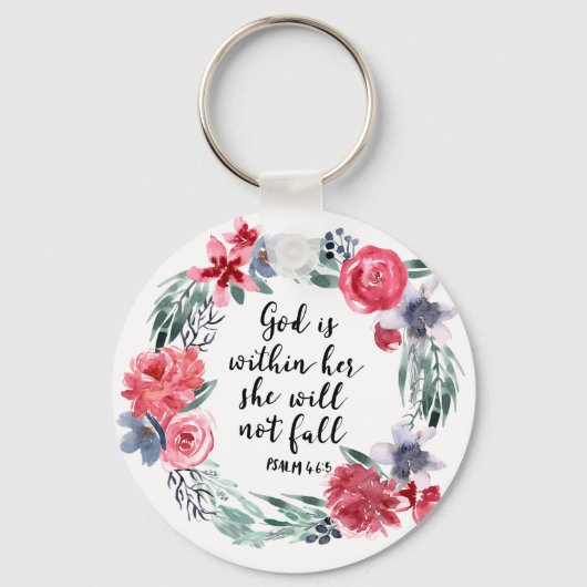 God zit in haar dat ze niet zal herfsten sleutelhanger (Voorkant)