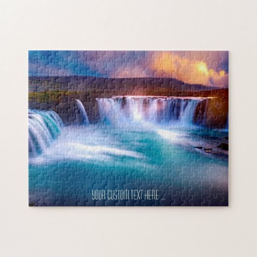 Godafoss coloré Islande Waterfall Puzzle (Horizontal)