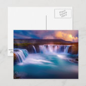Godafoss, IJslandse waterval Briefkaart (Voorkant / Achterkant)