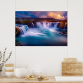 Godafoss Waterfall, IJsland prachtig landschap Poster (Keuken)