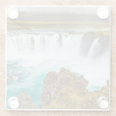 Godafoss waterval, IJsland Glazen Onderzetter (Achterkant)