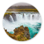 Godafoss waterval, IJsland Keramische Knop (Voorkant)