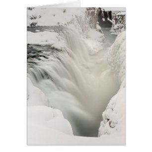 Godafoss-waterval, winter, IJsland