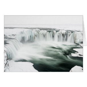 Godafoss-waterval, winter, IJsland