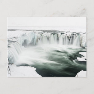 Godafoss waterval, winter, IJsland Briefkaart