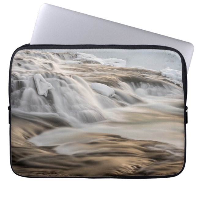 Godafoss-waterval, winter, IJsland Laptop Sleeve (Voorkant)