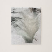 Godafoss waterval, winter, IJsland Legpuzzel (Verticaal)