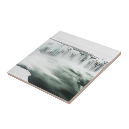 Godafoss waterval, winter, IJsland Tegeltje (Zijkant)