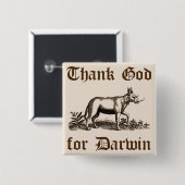 Goddank voor Darwin Button (Voorkant /achterkant)