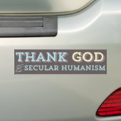 Goddank voor de Secular Humanism bumper sticker (Op auto)