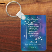 Goddaughter High School Graduation Name Year  Sleutelhanger (Voorkant)