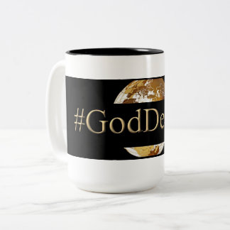 #GODDEEPER (TM) Black 15 oz Two-Tone Mok