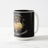 Goddelijk Avondmaal: Brood breken met Jezus Tweekleurige Koffiemok (Voorkant rechts)