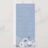 Goddelijk Blauw Prachtig Wedding Ceremony Programm (Achterkant)