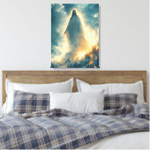 Goddelijk licht - Waterverf van Jezus Canvas Afdruk (Insitu (Slaapkamer))