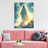 Goddelijk licht - Waterverf van Jezus Canvas Afdruk (Insitu (Woonkamer))