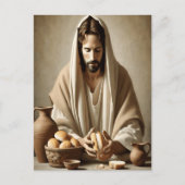 Goddelijk Sacrament: Jezus breekt het brood Briefkaart (Voorkant)