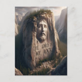 Goddelijk standbeeld: De Heer is mijn rots Briefkaart (Voorkant)