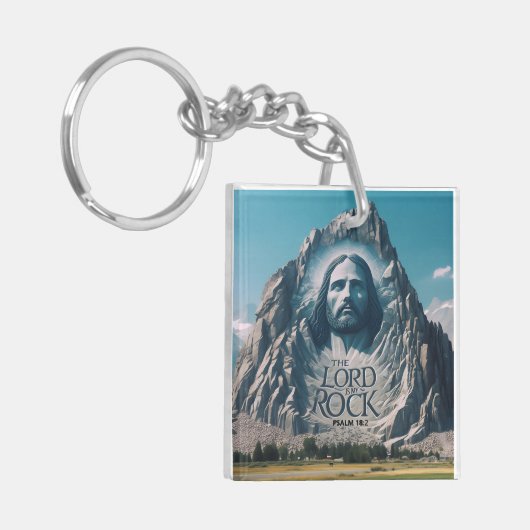 Goddelijke aanwezigheid op Majestic Peak Sleutelhanger (Voorkant Links)